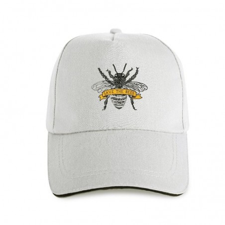 Casquette Abeille Apilculteur inscription Sauvons les abeilles beige