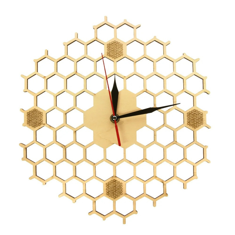 Reloj de Pared Abeja de Madera | Diseño Panal | Idea Regalo