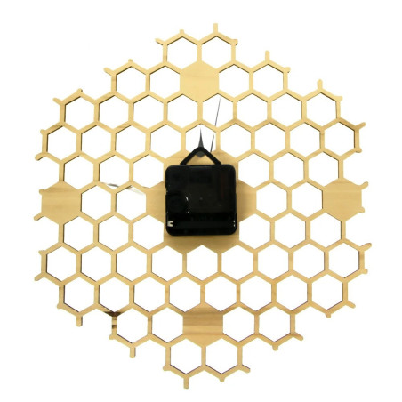Reloj de Pared Abeja de Madera | Diseño Panal | Idea Regalo