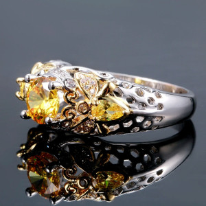 Vista Lateral Anillo Abeja «Tesoro de Miel»