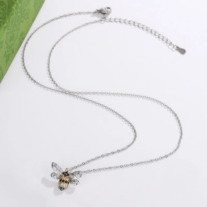 Collar Abeja Brillo Cristalino