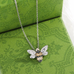 Collar Abeja Brillo Cristalino