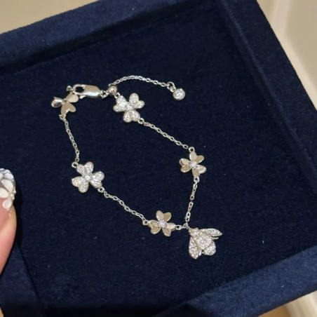 Pulsera Abeja "El Jardín Brillante" Color Plata