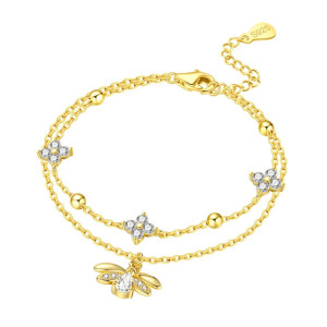 Pulsera Abeja «La Ronde Fleurie» | Joya Natural y Elegante