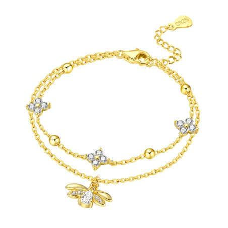 Pulsera Abeja «La Ronde Fleurie» | Joya Natural y Elegante