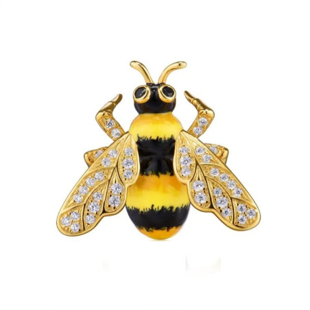 Vista general Broche Abeja Destello de Miel