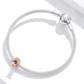 Bracelet abeille de couleur or rose en argent Sterling 925