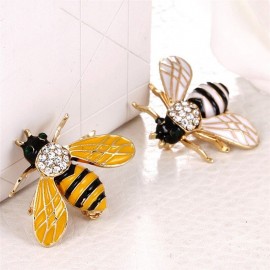 Magnifique broche abeille en émail - 2 couleurs au choix