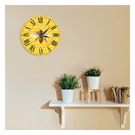 Horloge murale  abeille sans cadre