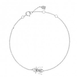 Bracelet abeille en argent Sterling 925 avec plierre en Zircon couleur argent