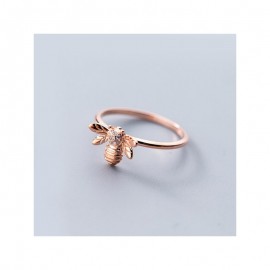 Anillo de Abeja Fino en Plata de Ley 925 - Plata u Oro Rosa