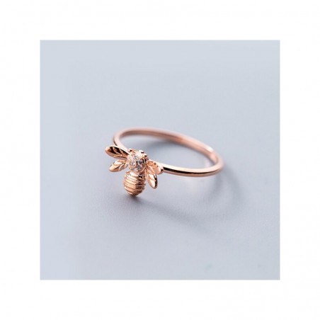 Anillo de Abeja Fino en Plata de Ley 925 - Plata u Oro Rosa