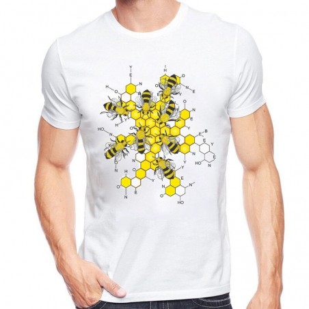 Camiseta Abeja para Hombre | Diseño Original Panal de Abeja