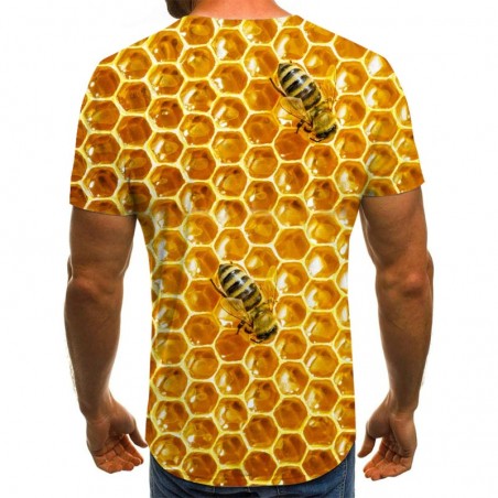 Camiseta Abeja 3D para Hombre | Diseño Original de Panal