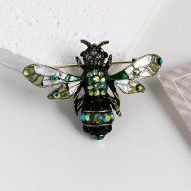 Broche Abeja con Alas de Cristal | Joyería Original Abeja