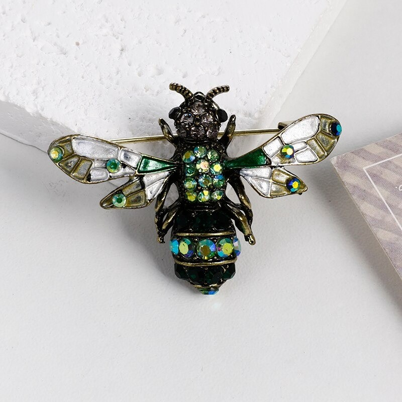 Broche Abeja con Alas de Cristal | Joyería Original Abeja
