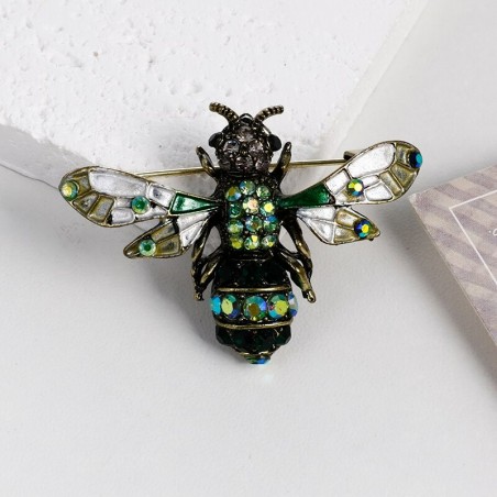 Broche Abeja con Alas de Cristal | Joyería Original Abeja