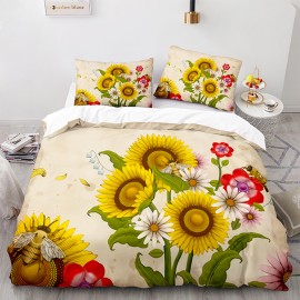 Funda Nórdica Abeja con Girasoles - Ropa de Cama Original