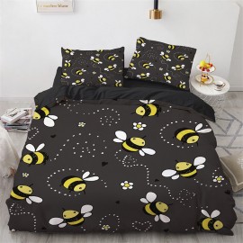 Ensemble de Literie Couette Abeille avec Abeilles Volantes