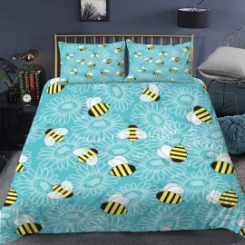 Ensemble de Literie Couette Abeille avec grosses Abeilles