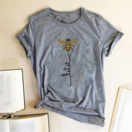 Camiseta Abeja para Mujer con Eslogan "Let it Bee" - ¡5 colores a elegir!