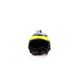 Porte-clés Abeille Casque de Moto jaune et noir vue face