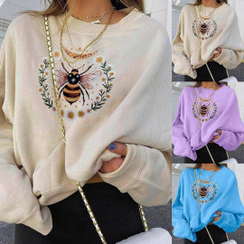 Sudadera de Abeja y Flores para Mujer | Estilo Vintage & Casual