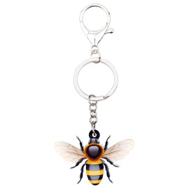 Porte-clés Abeille réaliste vue complète