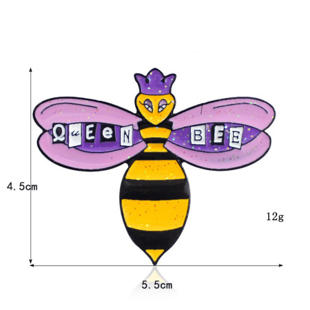Pin's Abeille Reine des Abeilles Queen BEE dimensions