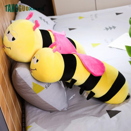 Grande peluche abeille très douce en forme d'oreiller 4 tailles disponibles