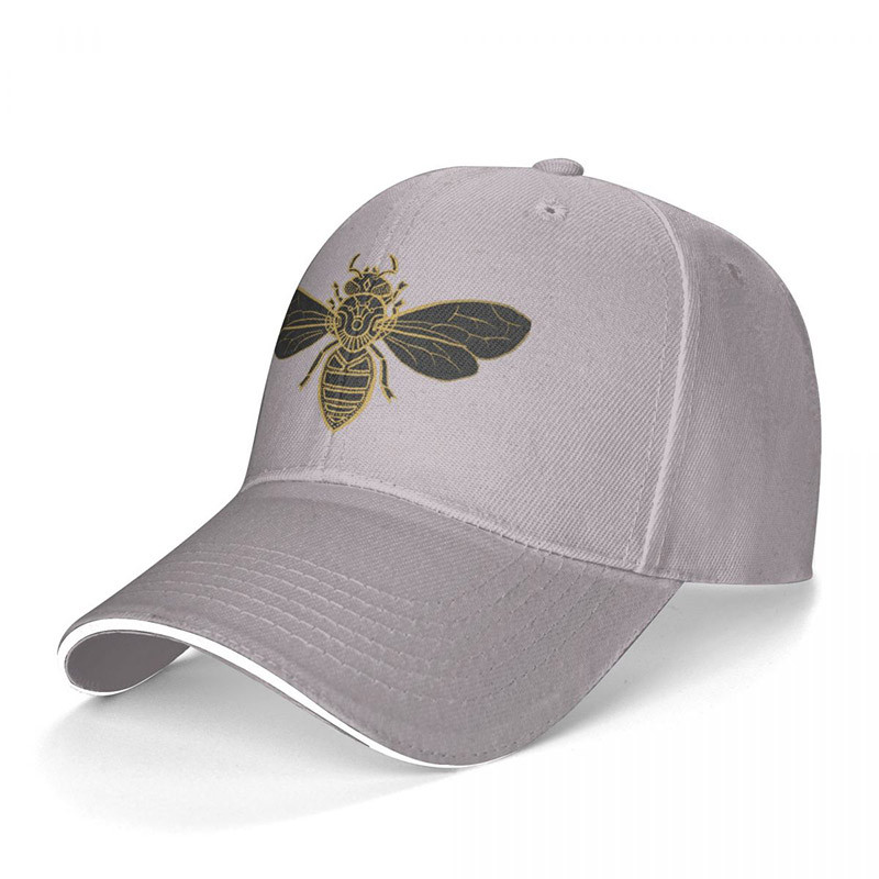 Caquette de baseball abeille chic couleur gris