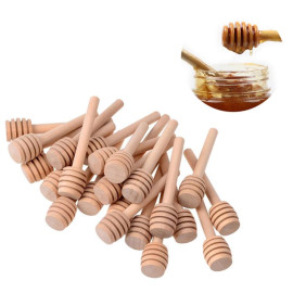 Batonnets à miel en bois - Lot de 30 pièces