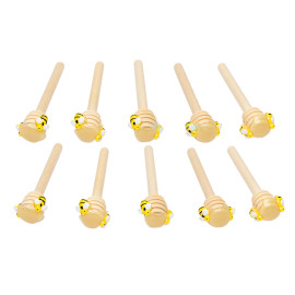 Lot de mini cuillère à miel avec abeilles sculptées - lot de 10 pièces