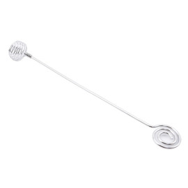 Vue cmplète de la touillette à miel en acier inoxydable