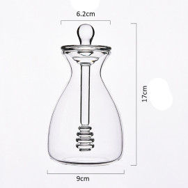 Detalles Tarro de Miel Transparente con Cuchara