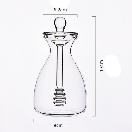 Detalles Tarro de Miel Transparente con Cuchara