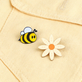 Set de Pins Abeja y Margarita | Broche Original para Mujer
