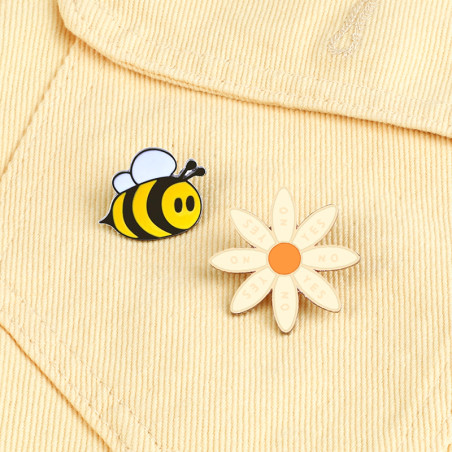 Set de Pins Abeja y Margarita | Broche Original para Mujer