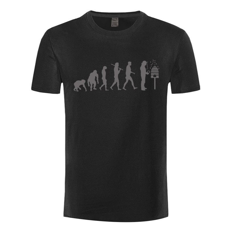 T-shirt Homme évolution de l'homme et des abeilles - Noir