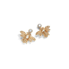 Magnifiques boucle d'oreille abeilles Pendants strass chic and choc abeille bijou