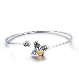 magnifique Bracelet en argent Sterling 925 avec cristal abeille