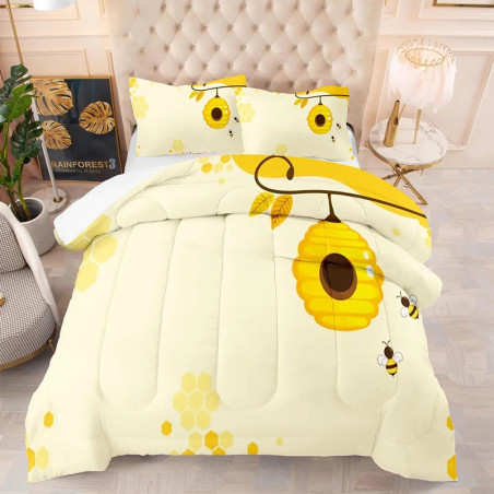 Funda Nórdica Original de Abejas | Ropa de Cama Divertida