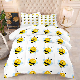 Bonito Juego de Cama de Abejas | Funda Nórdica y Almohadas