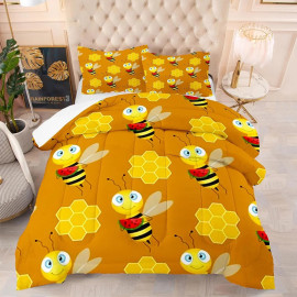 Funda Nórdica con Abejas y Sandía | Ropa de Cama Divertida
