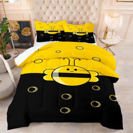 Juego de Cama Abeja Amarilla y Negra | Funda Nórdica Original
