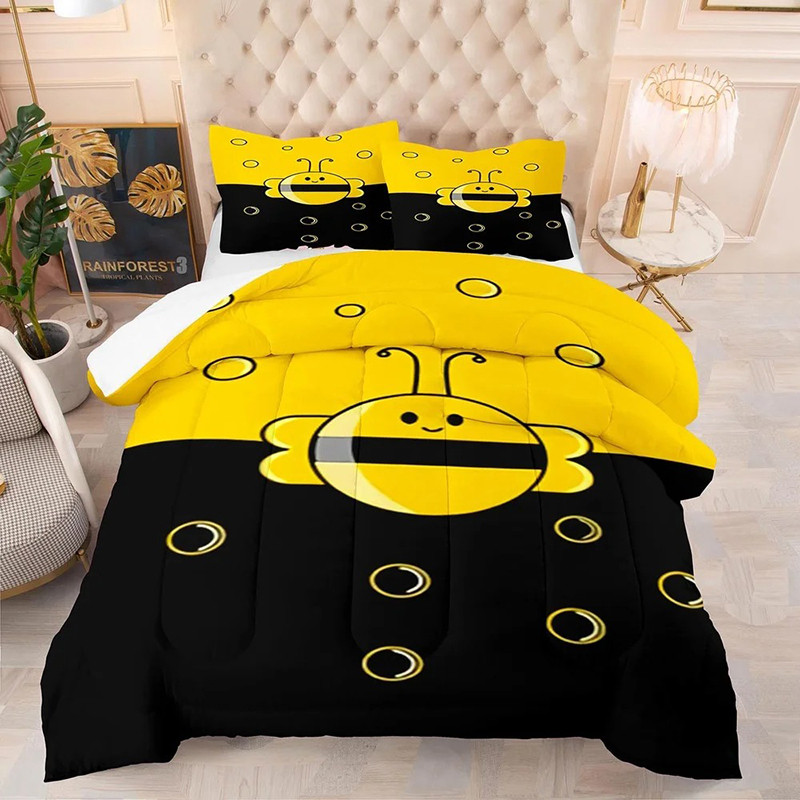 Juego de Cama Abeja Amarilla y Negra | Funda Nórdica Original