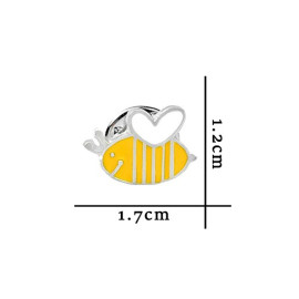 détails Pins bébé abeille cœur blanc