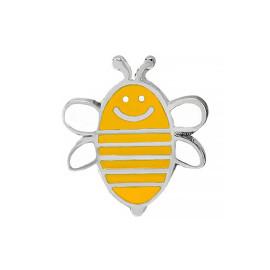 Pins bébé abeille cœur blanc twin