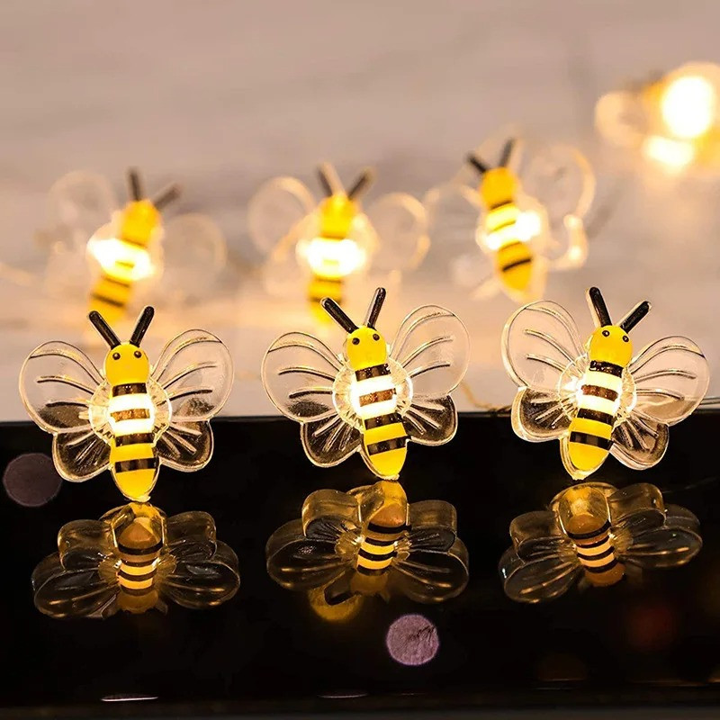 détails Guirlande abeilles lumineuses, 20 ou 30 LED