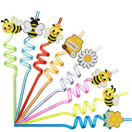 détails Pailles pour des goûters abeille !